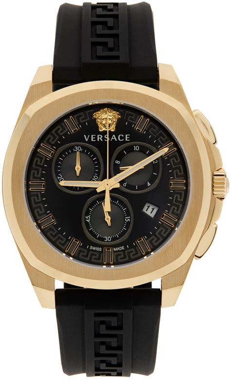 versace herrenuhr gold eckig|versace chrono watches.